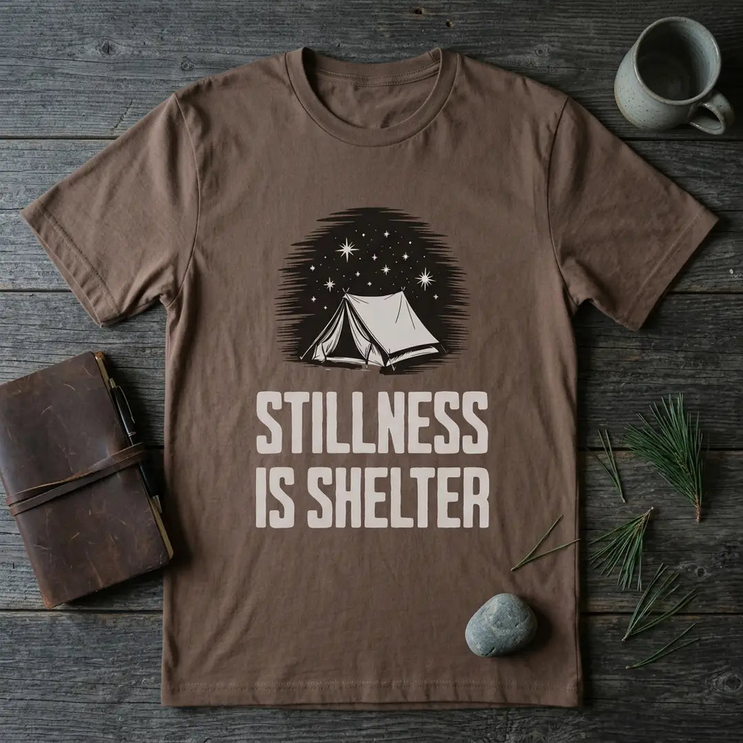Stillness Is Shelter T-Shirt Outdoor Nature Tee