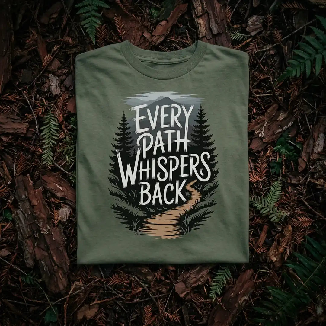Every Path Whispers Back T-Shirt Outdoor Nature Tee