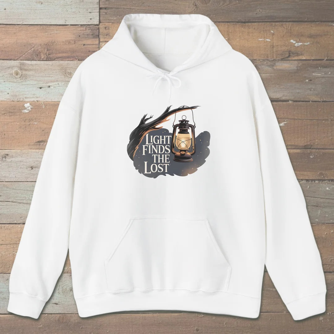 Light Finds The Lost Hoodie White Outdoor Nature Tee