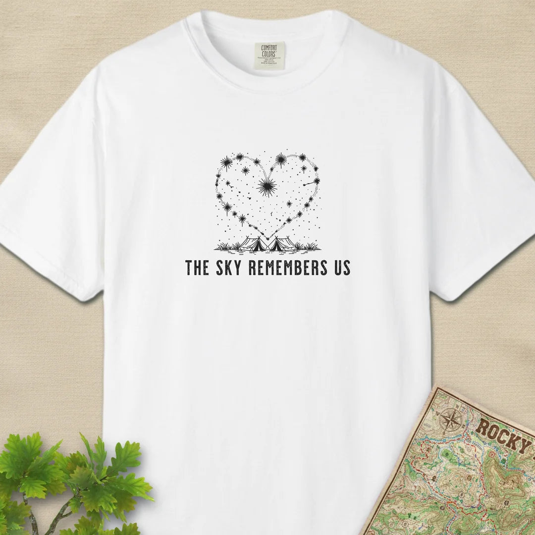The Sky Remembers Us T-Shirt White Outdoor Nature Tee