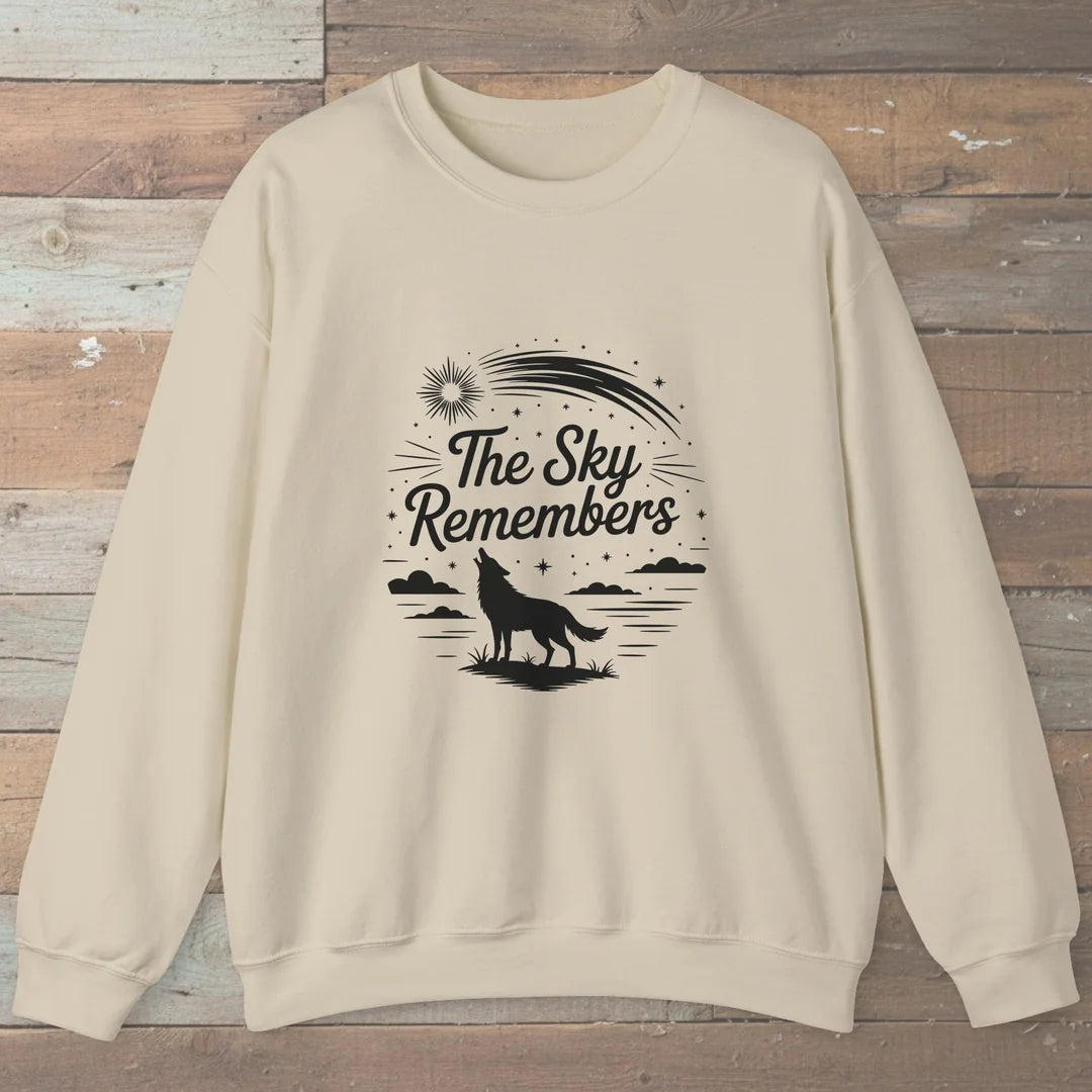 The Sky Remembers Sweatshirt Sand Outdoor Nature Tee