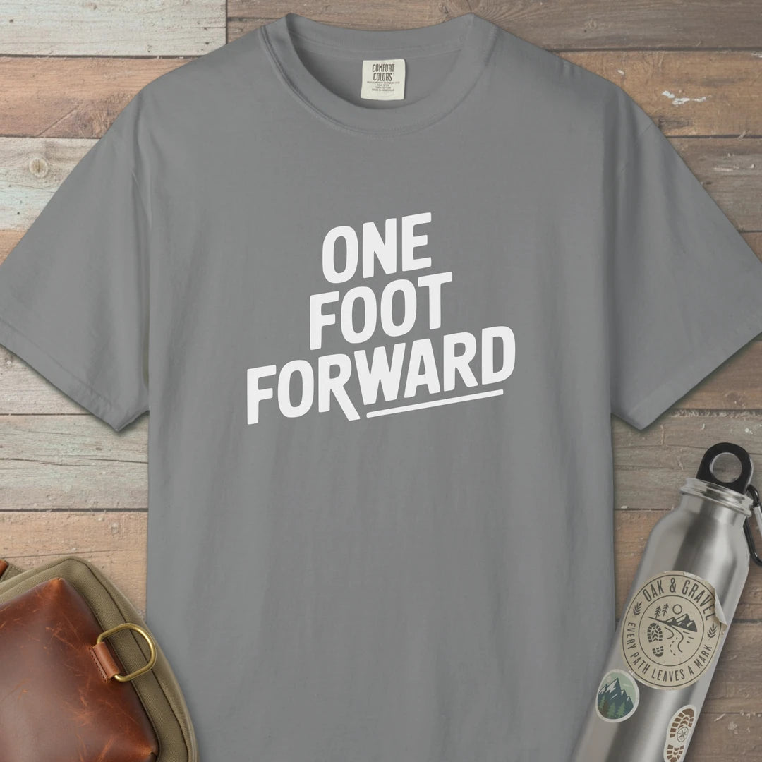 One Foot Forward T-Shirt Grey Outdoor Nature Tee