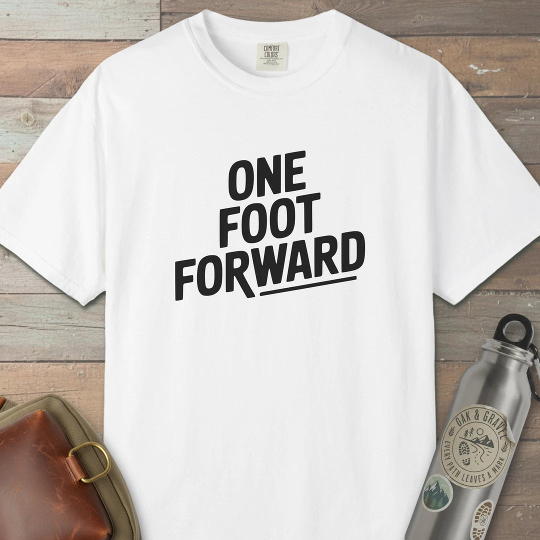 One Foot Forward T-Shirt White Outdoor Nature Tee