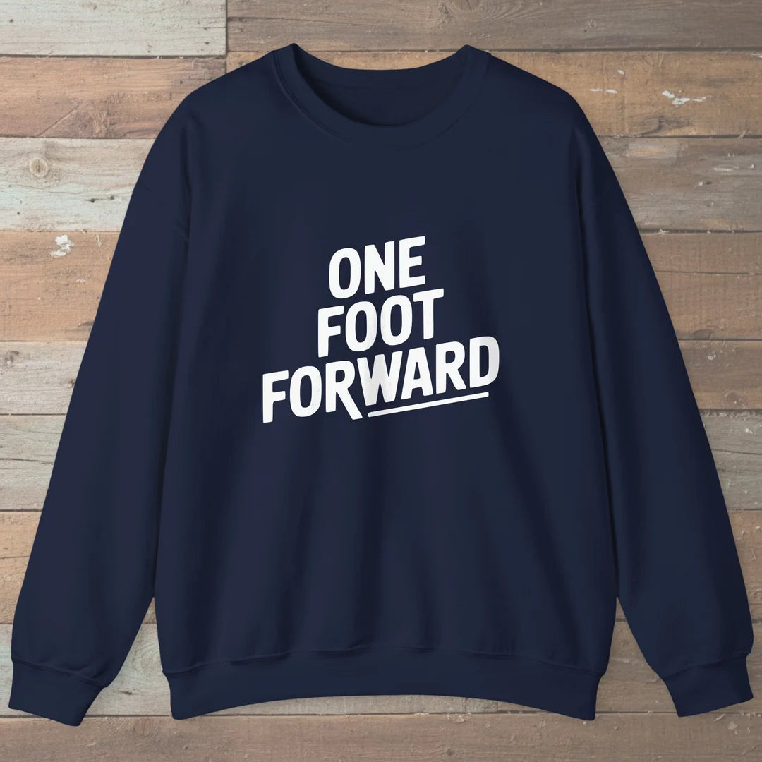 One Foot Forward Sweatshirt Navy Outdoor Nature Tee
