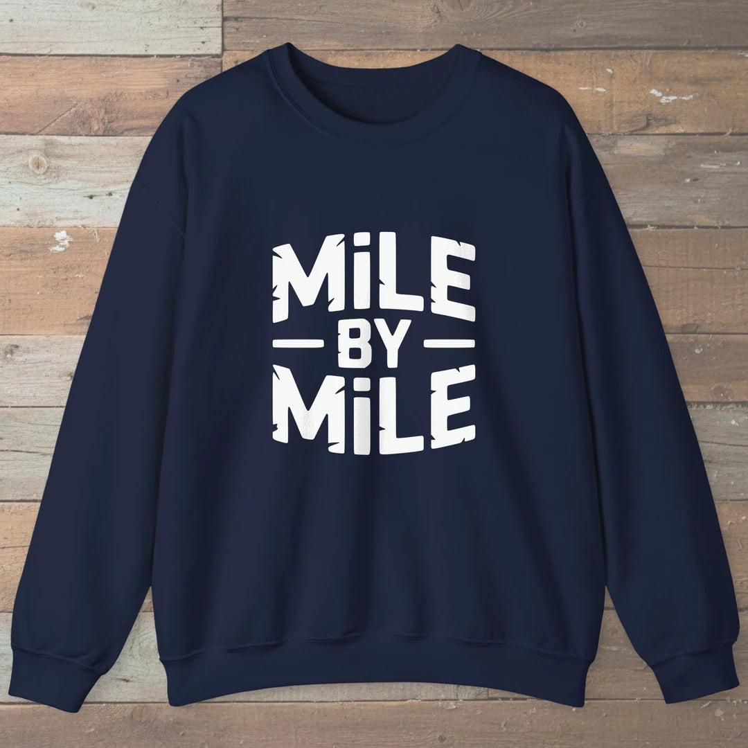 Mile By Mile Sweatshirt Navy Outdoor Nature Tee