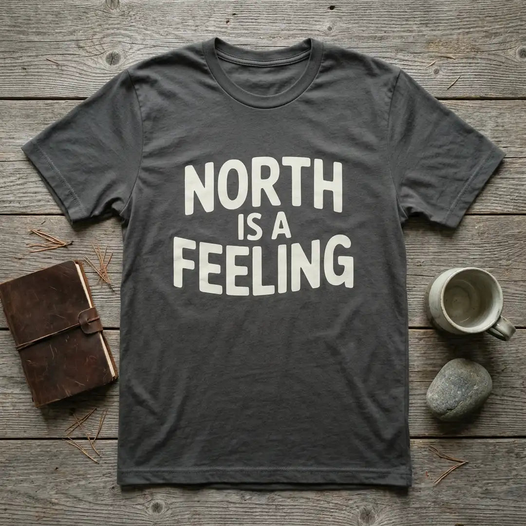 North Is A Feeling T-Shirt Outdoor Nature Tee