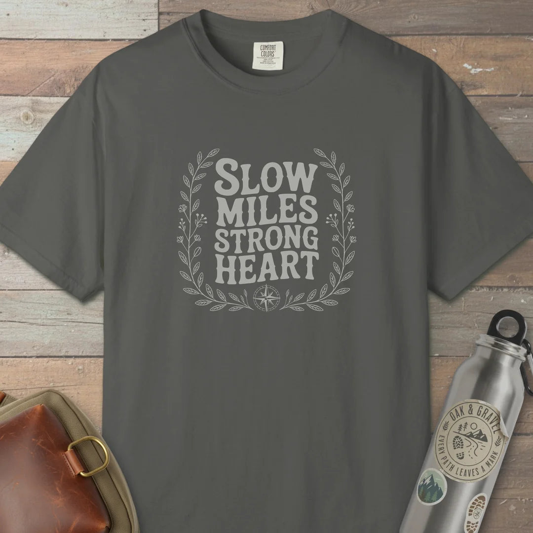 Slow Miles Strong Heart T-Shirt Pepper Outdoor Nature Tee