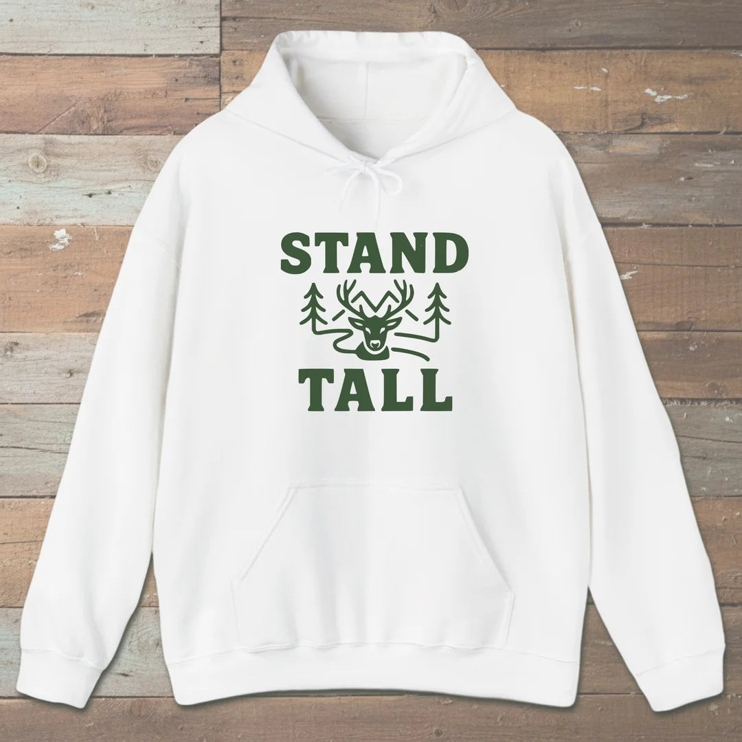 Stand Tall Hoodie White Outdoor Nature Tee