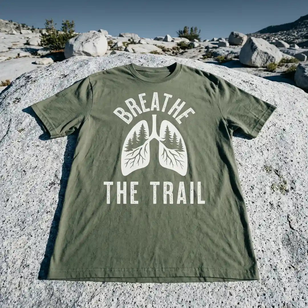 Breathe The Trail T-Shirt Outdoor Nature Tee