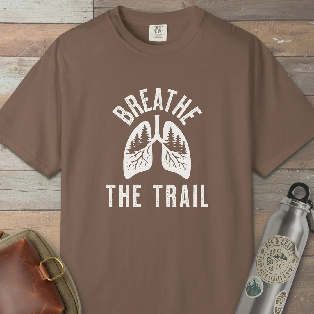 Breathe The Trail T-Shirt Espresso Outdoor Nature Tee