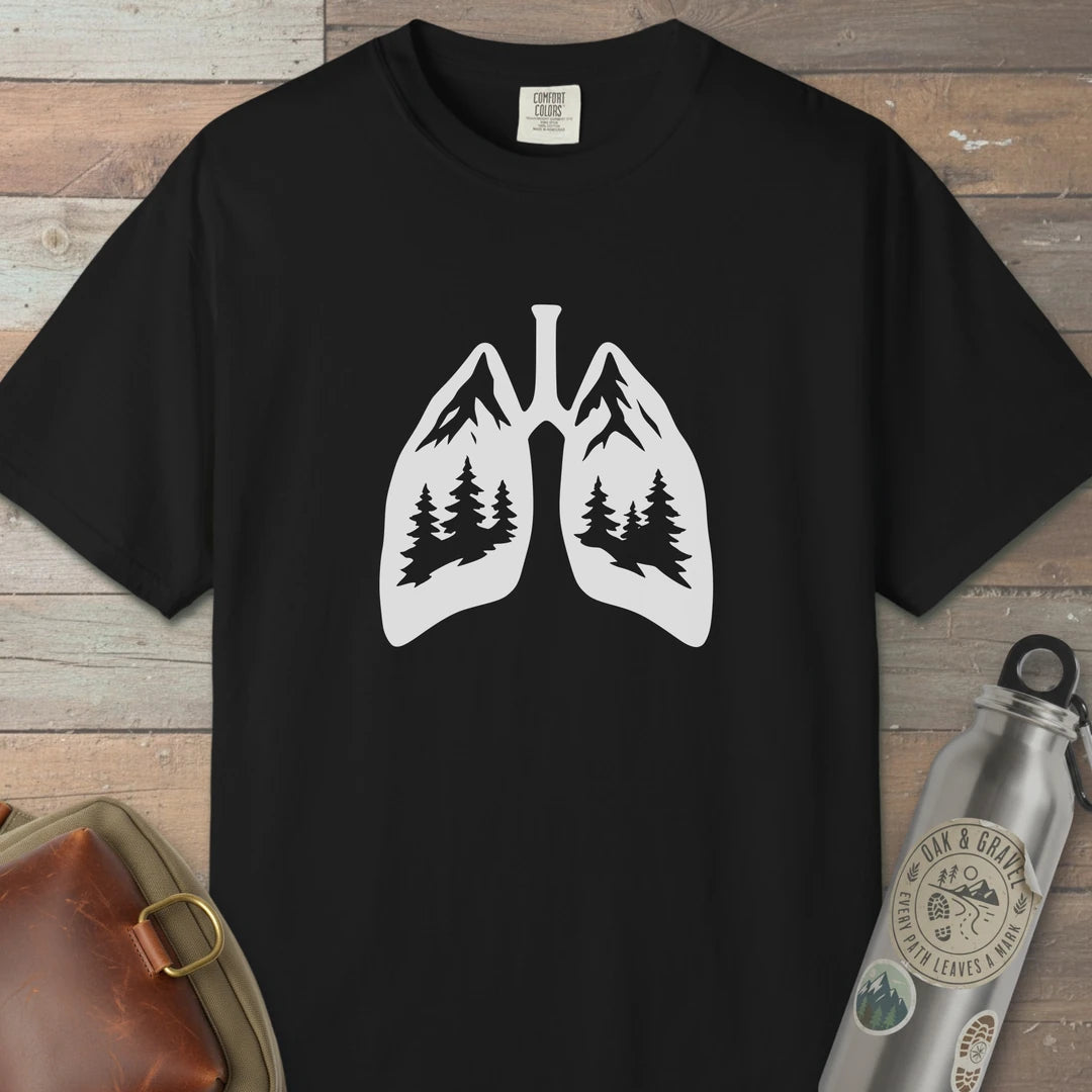Lungs Of The Wild T-Shirt Black Outdoor Nature Tee