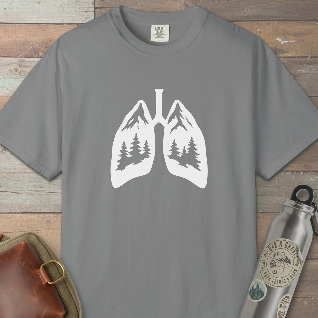 Lungs Of The Wild T-Shirt Grey Outdoor Nature Tee
