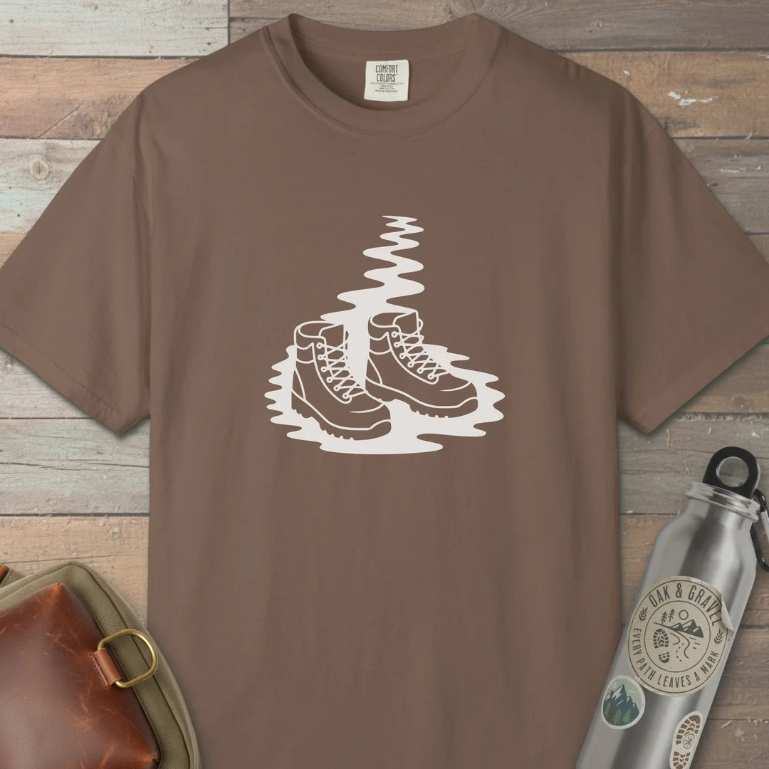 Trail Boots T-Shirt Espresso Outdoor Nature Tee