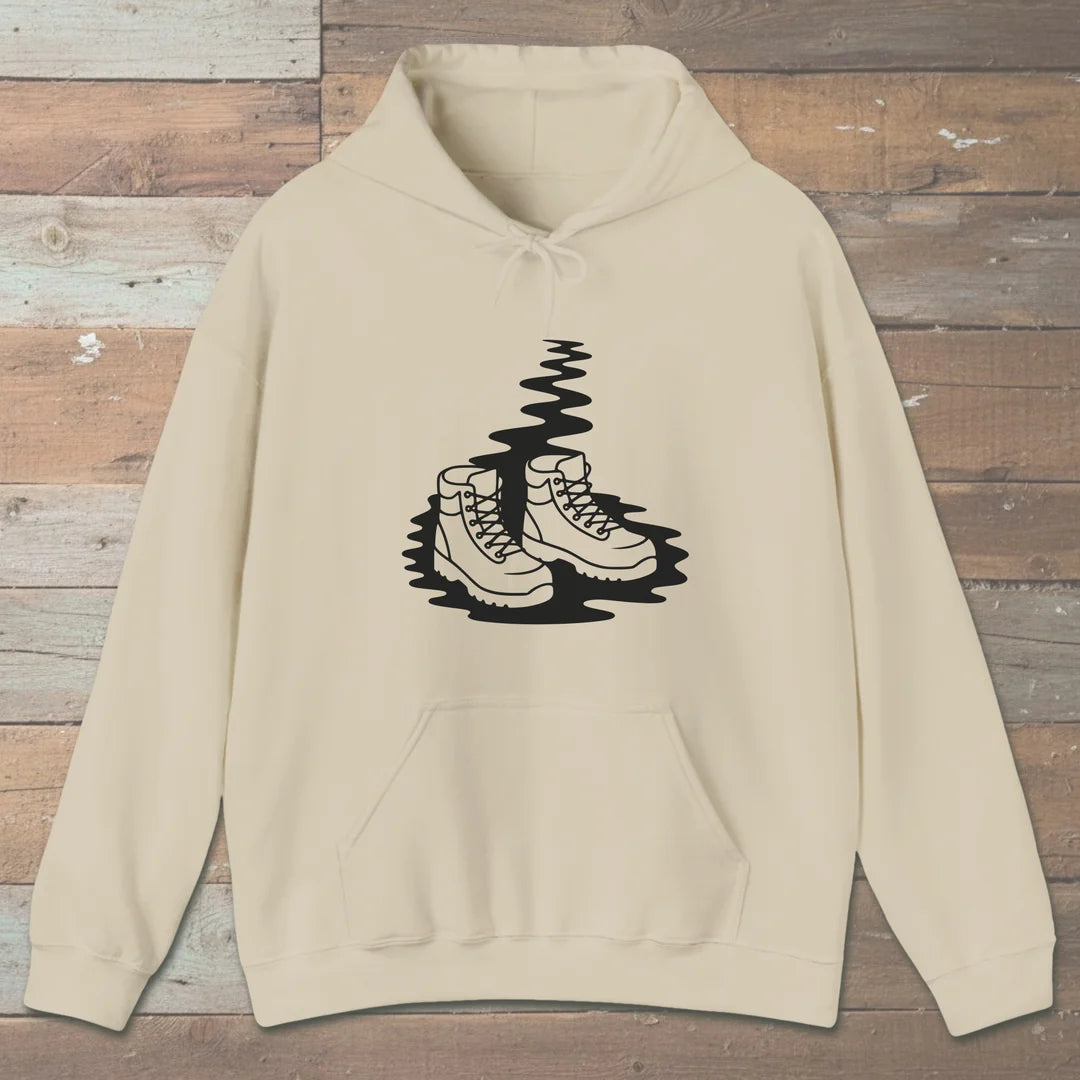 Trail Boots Hoodie Sand Outdoor Nature Tee