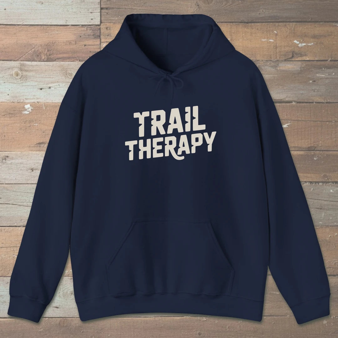 Trail Therapy Hoodie Navy Outdoor Nature Tee