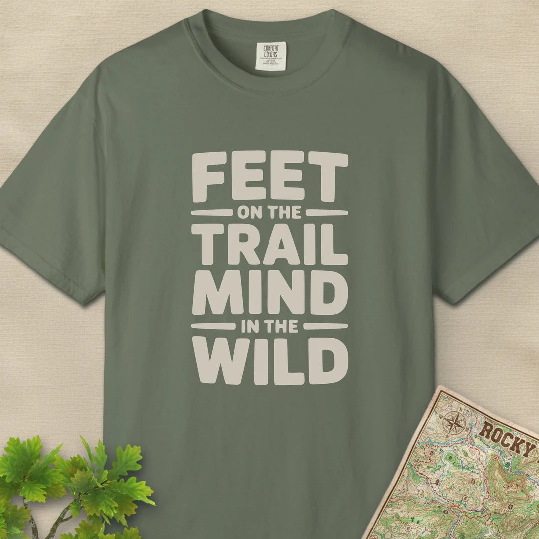 Feet On The Trail Mind In The Wild T-Shirt