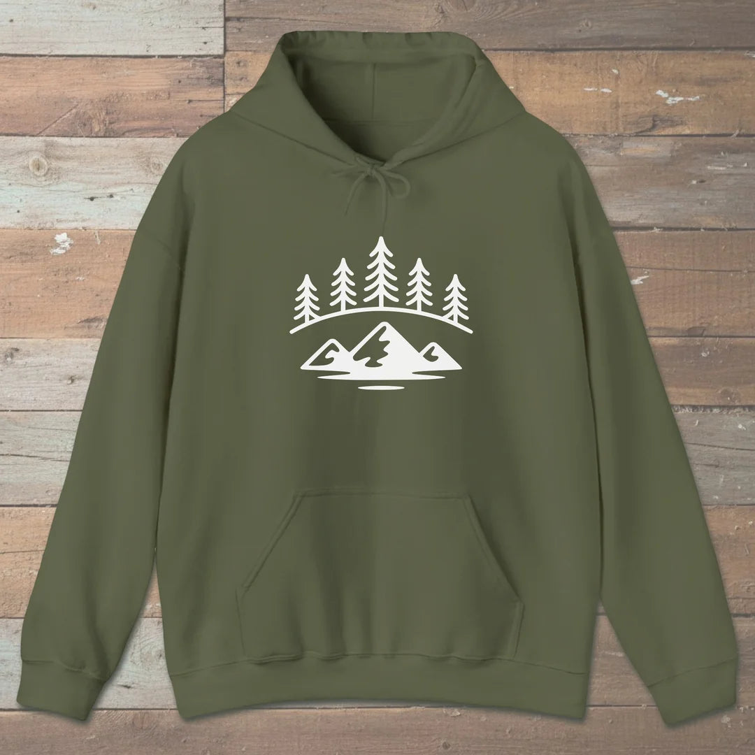 Forest Ridge Hoodie Military Green Outdoor Nature Tee