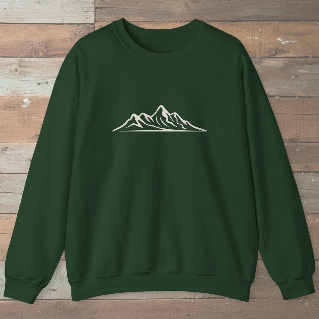 Mountains Are The Best Sweatshirt Forest Green Outdoor Nature Tee