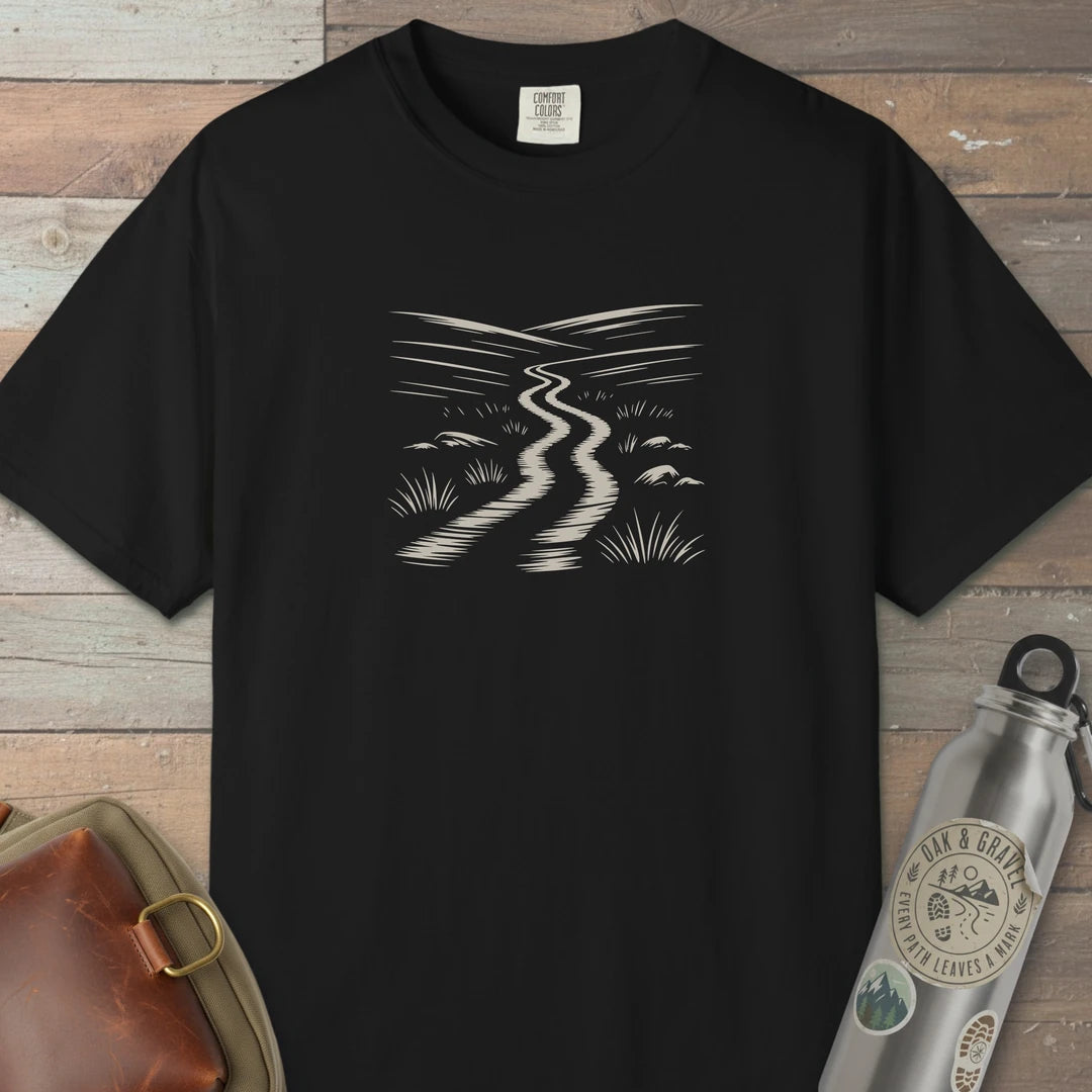 Winding Trail T-Shirt Black Outdoor Nature Tee