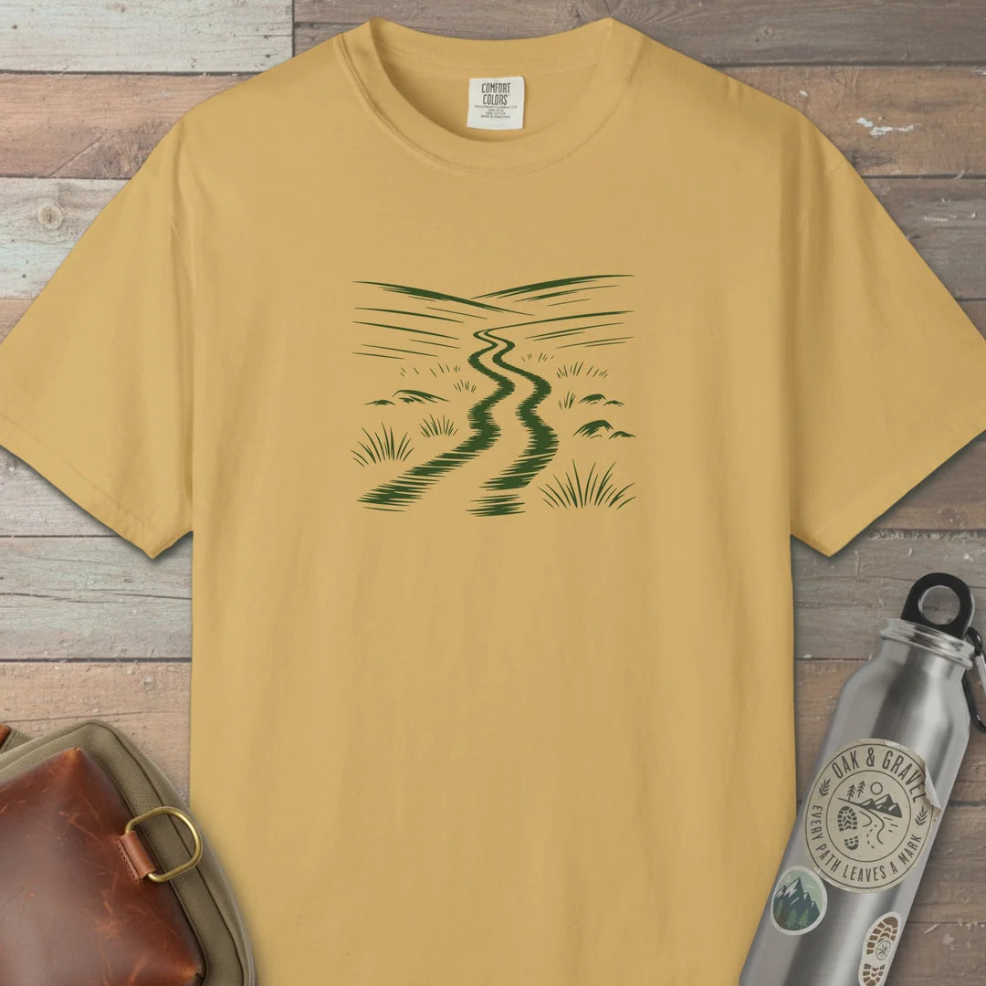 Winding Trail T-Shirt Mustard Outdoor Nature Tee