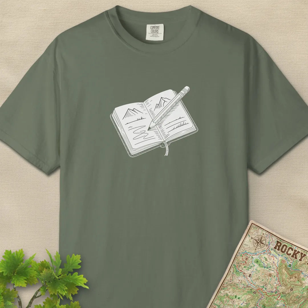 Trail Journal T-Shirt Moss Outdoor Nature Tee