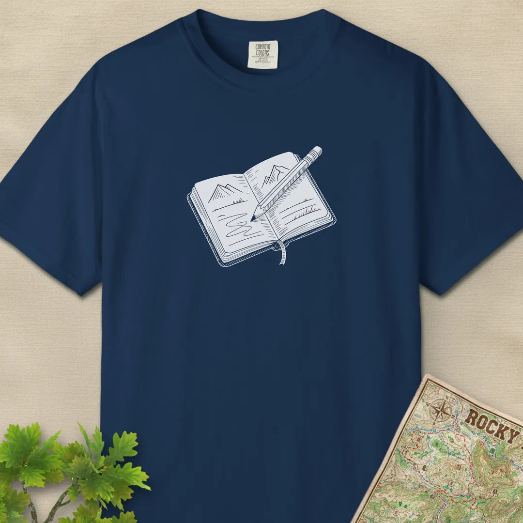 Trail Journal T-Shirt Navy Outdoor Nature Tee