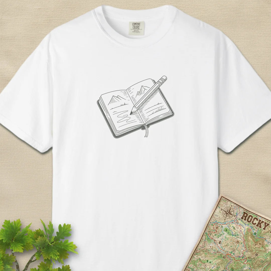 Trail Journal T-Shirt White Outdoor Nature Tee