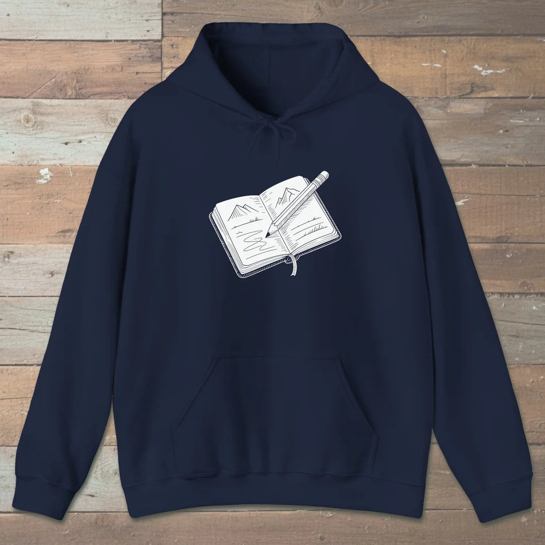 Trail Journal Hoodie Navy Outdoor Nature Tee