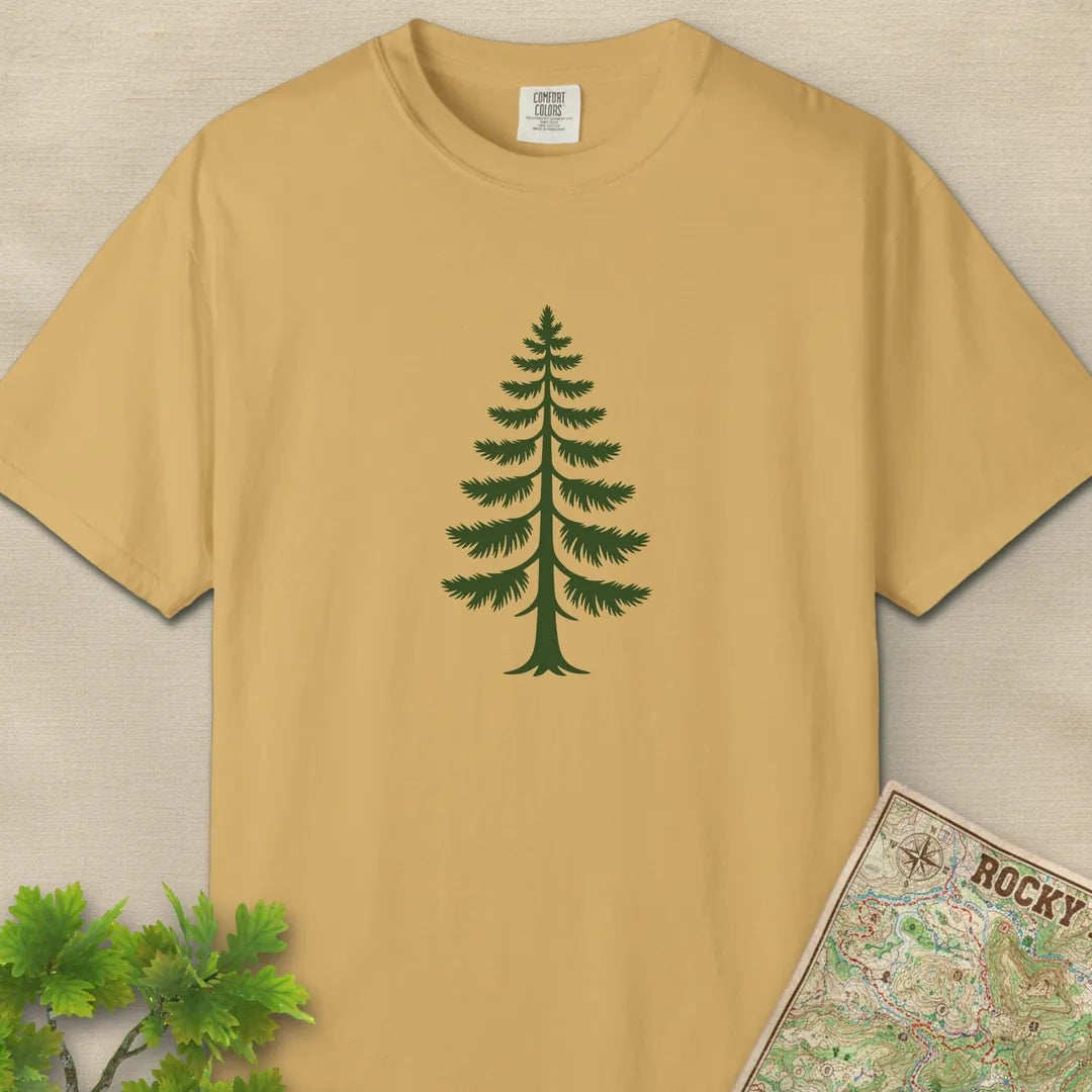 Lone Pine T-Shirt Mustard Outdoor Nature Tee