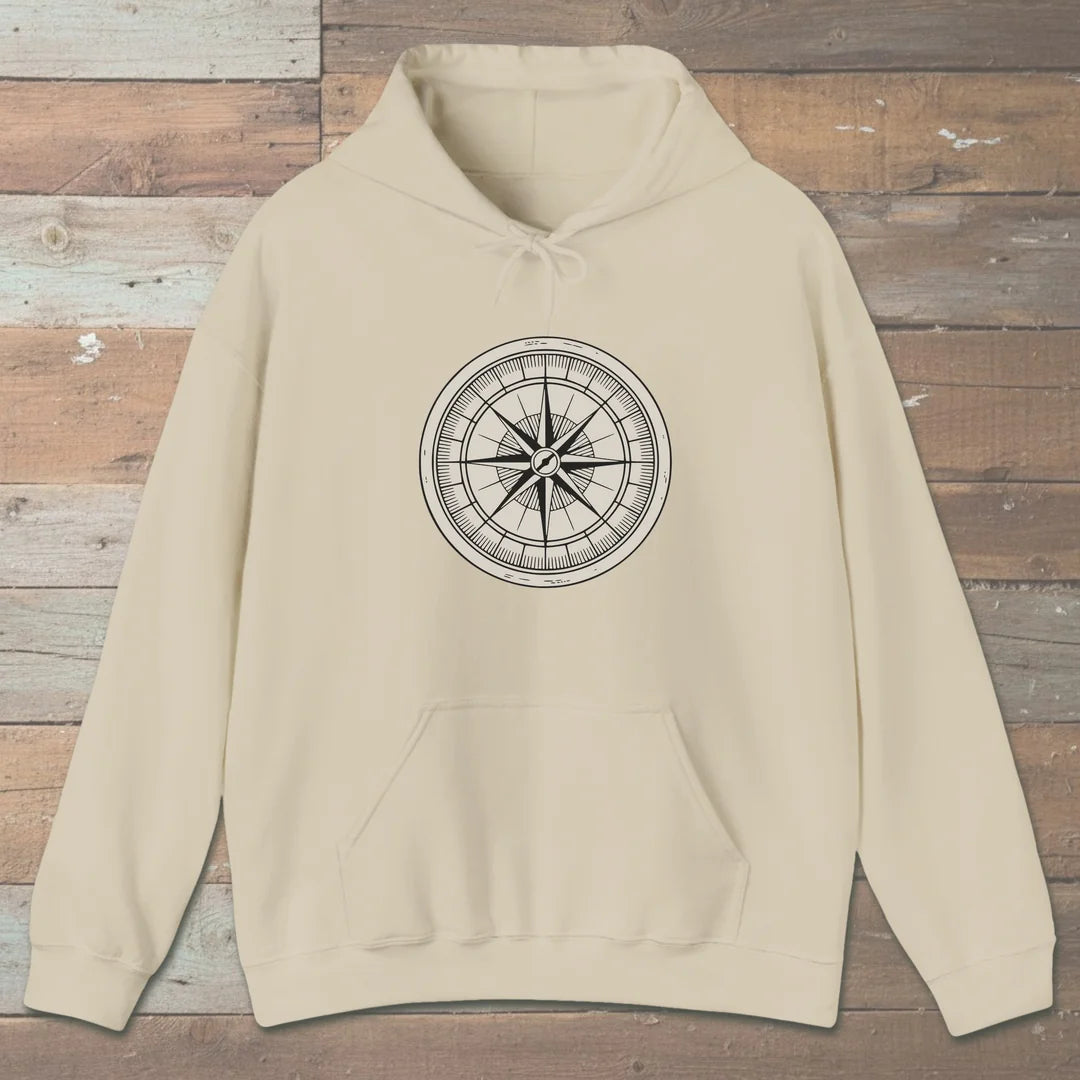 True North Compass Hoodie Sand Outdoor Nature Tee