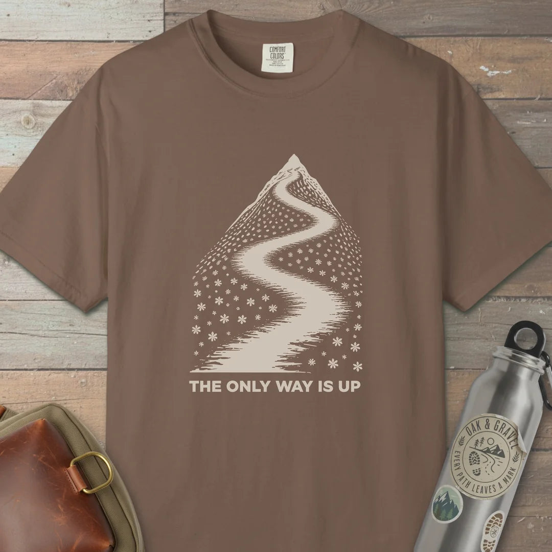 The Only Way Is Up T-Shirt Espresso Outdoor Nature Tee