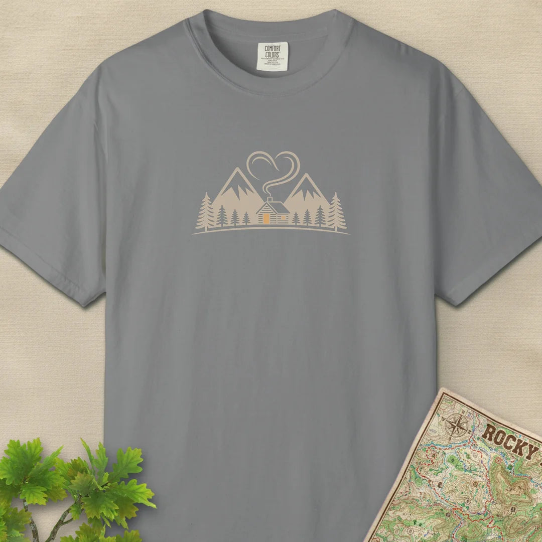 Cabin Heart Mountain Peace T-Shirt