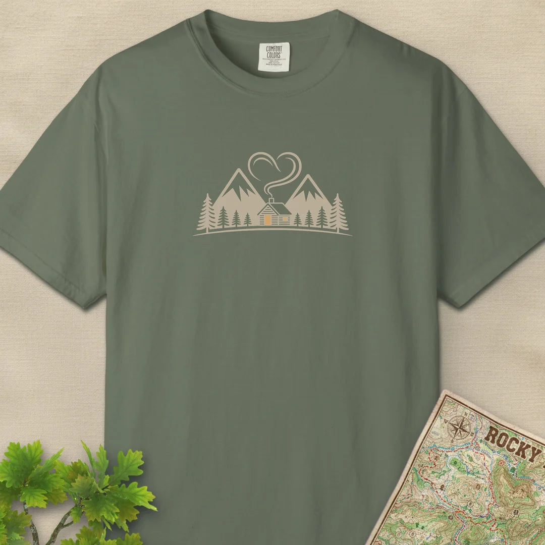Cabin Heart Mountain Peace T-Shirt