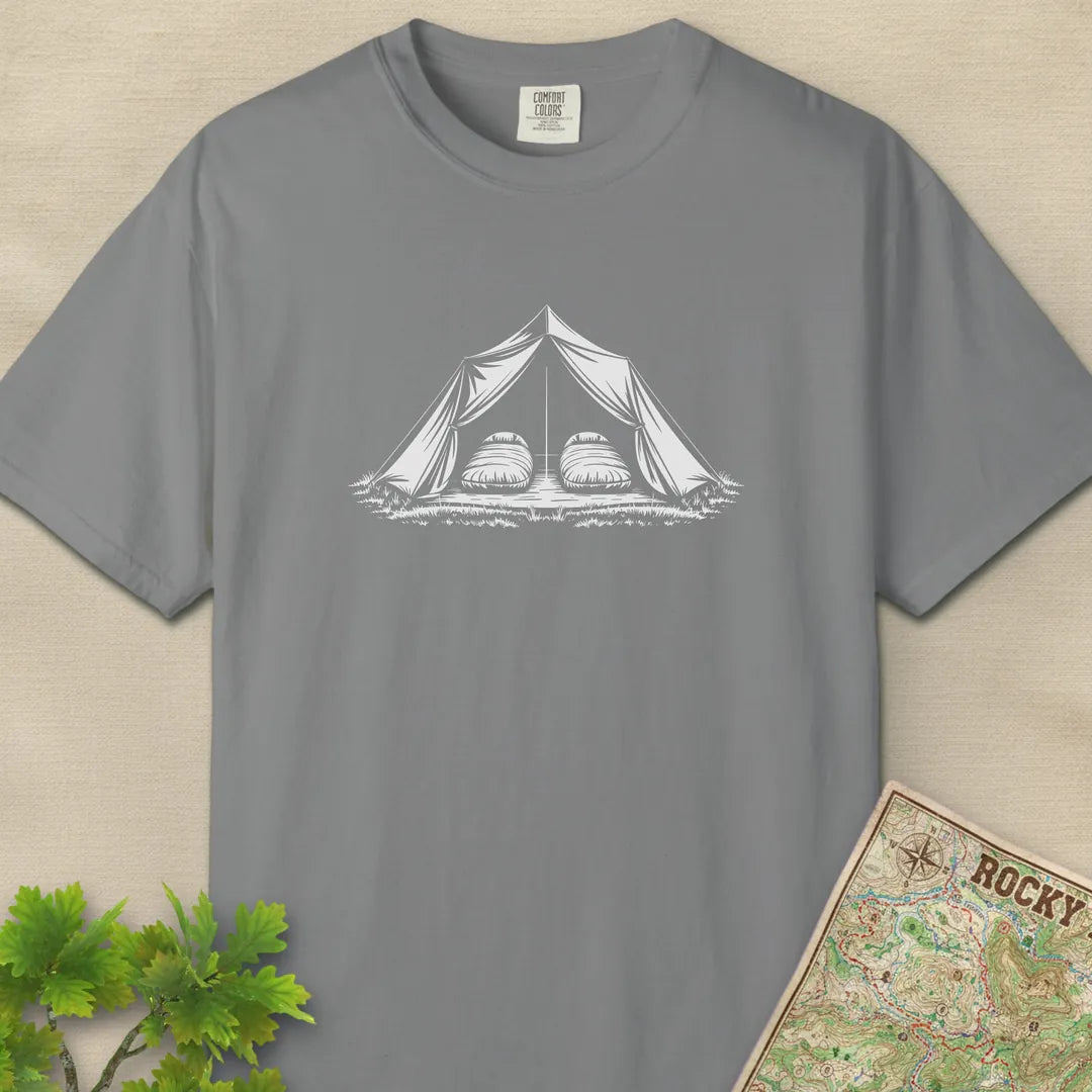Cozy Camp Tent Twin Sleeping Bags T-Shirt