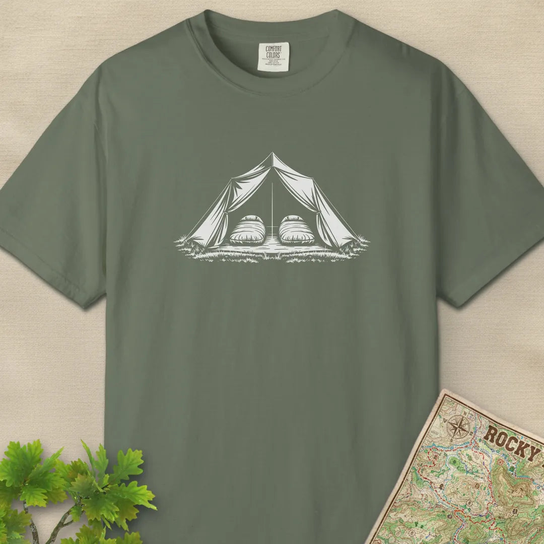 Cozy Camp Tent Twin Sleeping Bags T-Shirt