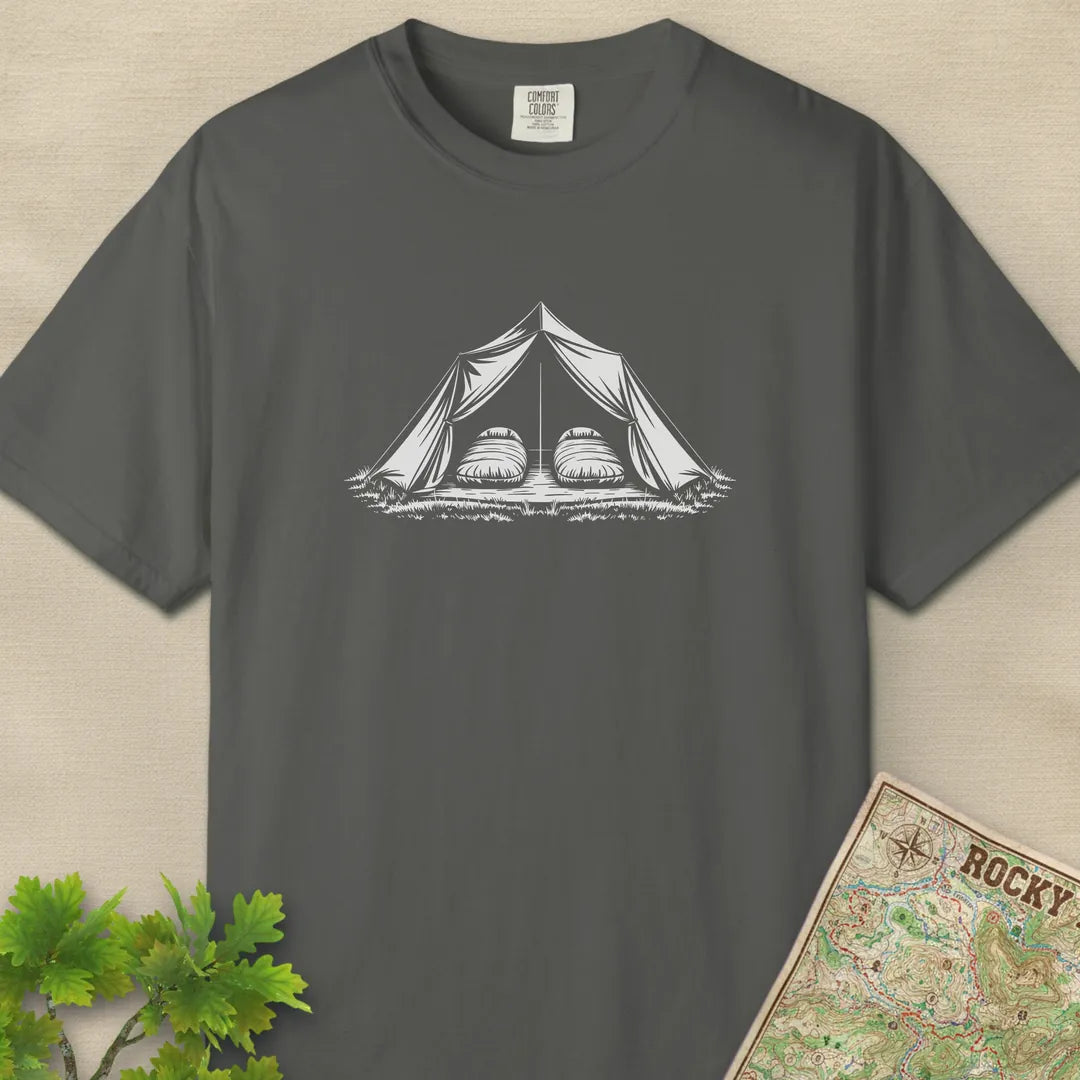 Cozy Camp Tent Twin Sleeping Bags T-Shirt