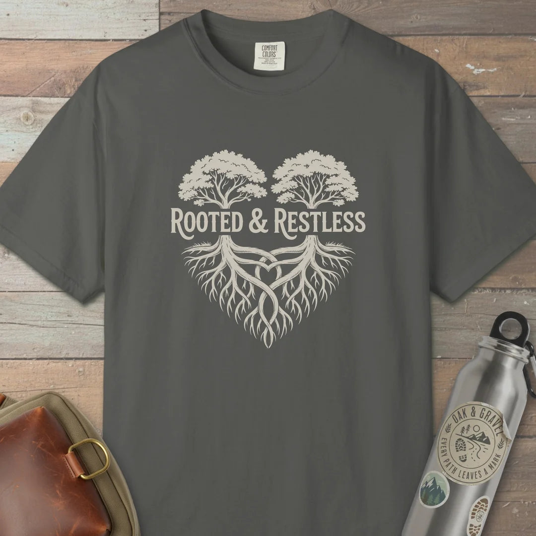 Rooted And Restless T-Shirt Pepper Outdoor Nature Tee