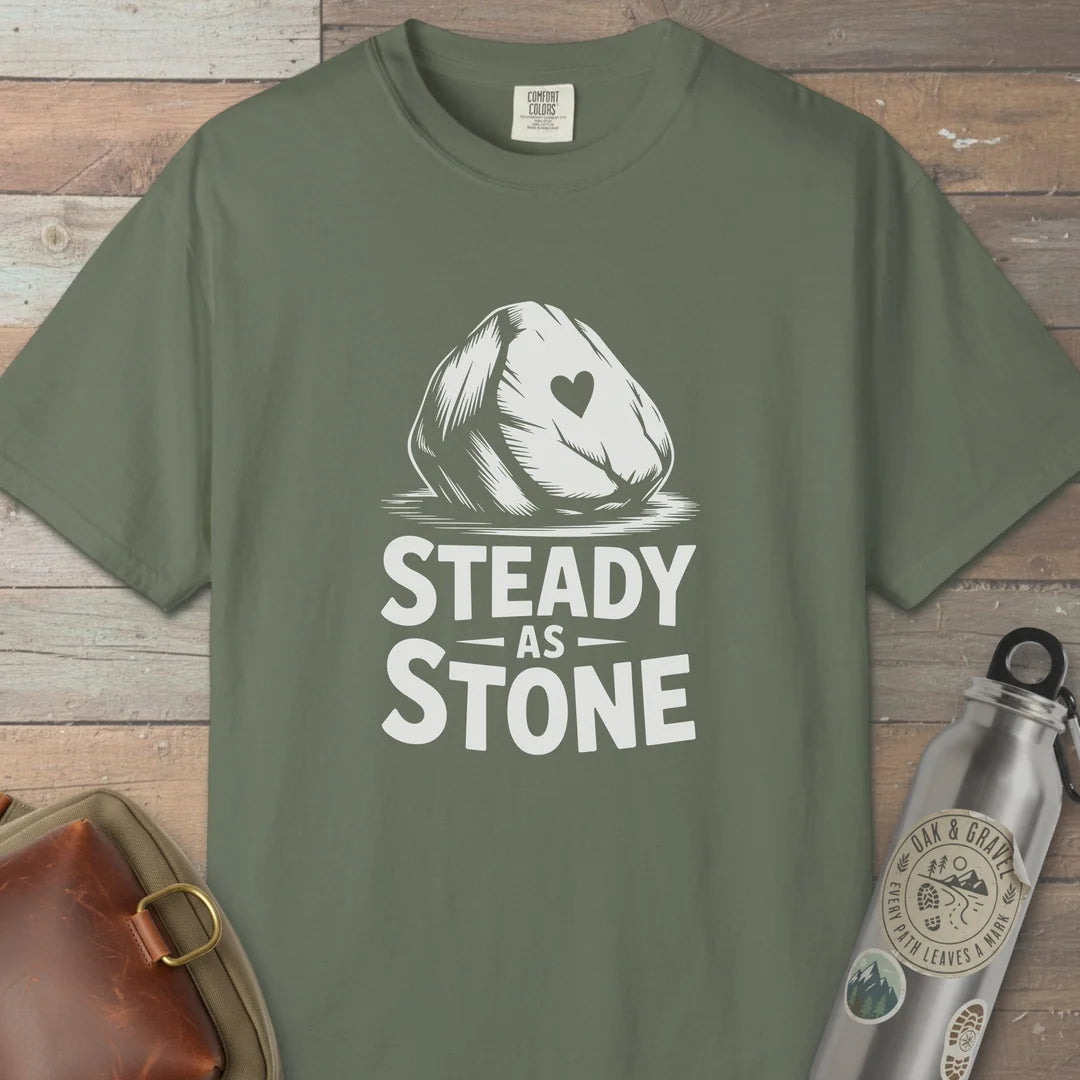 Steady As Stone T-Shirt Moss Outdoor Nature Tee
