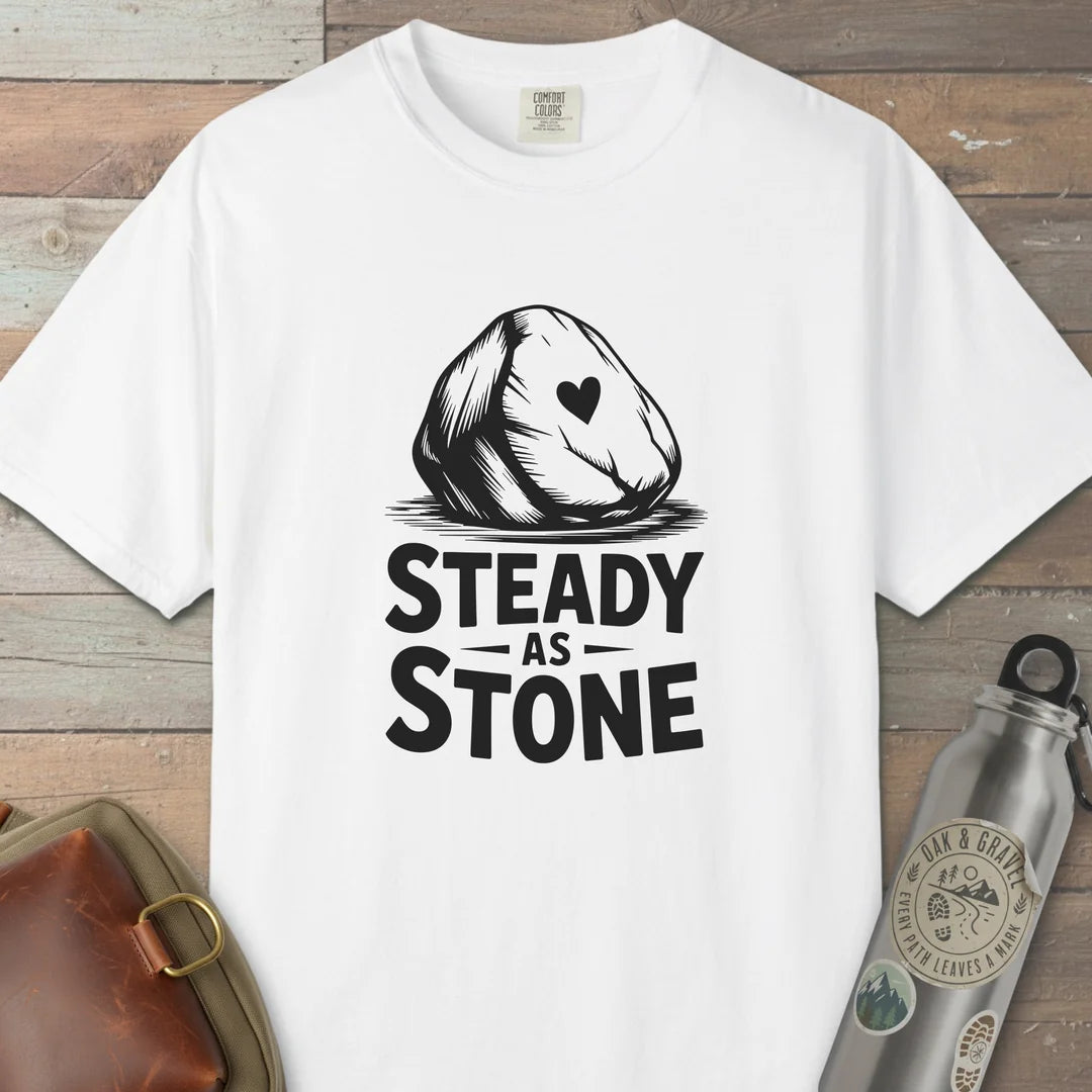 Steady As Stone T-Shirt White Outdoor Nature Tee