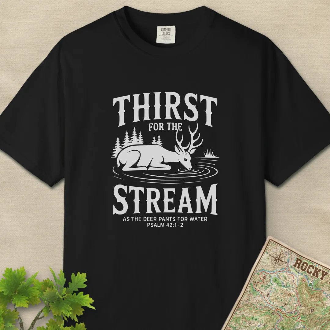 Thirst For The Stream Hiking Faith T-Shirt