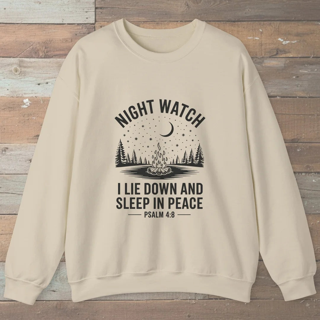 Night Watch Trail Faith Sweatshirt Sand Outdoor Nature Tee