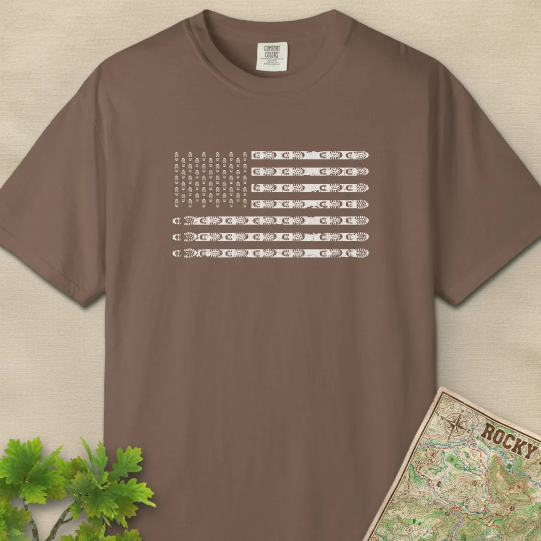 Trail Flag Boot Print T-Shirt