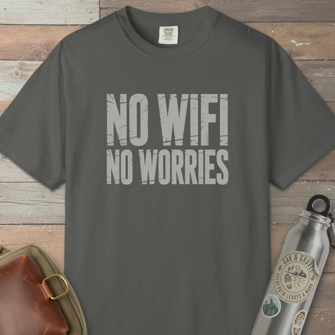 No Wifi No Worries Trail T-Shirt Pepper Outdoor Nature Tee