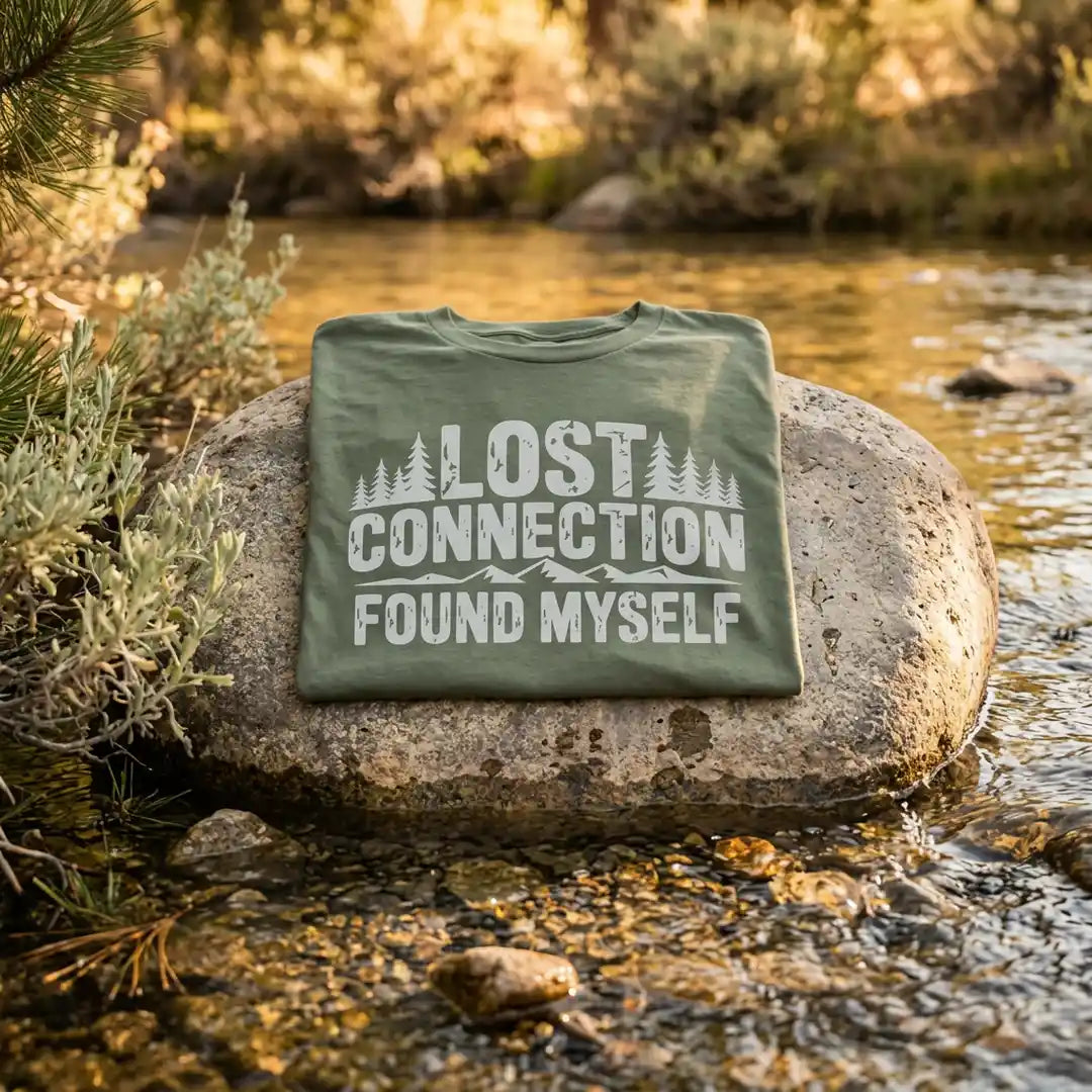 Lost Connection Found Myself T-Shirt Outdoor Nature Tee