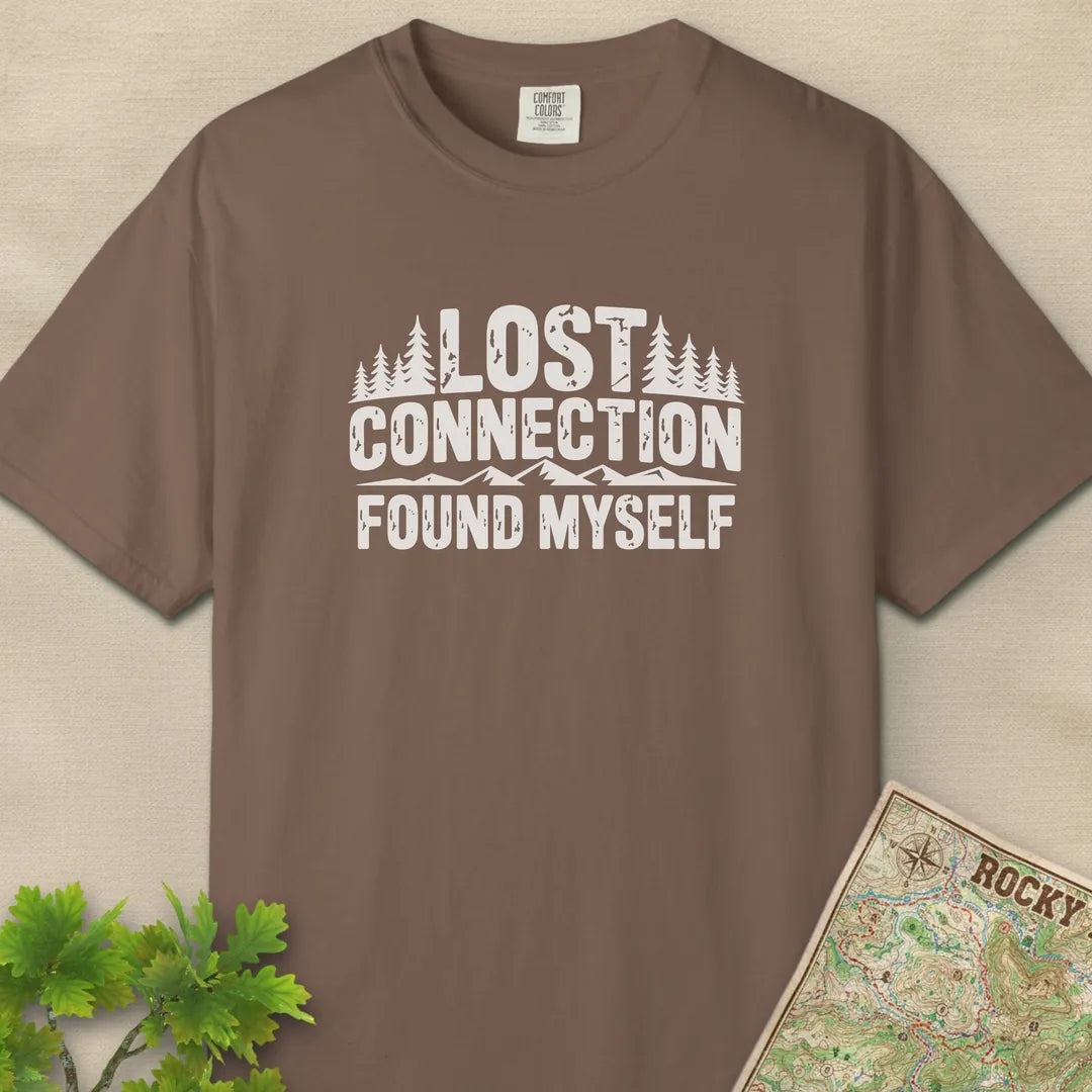 Lost Connection Found Myself T-Shirt Espresso Outdoor Nature Tee
