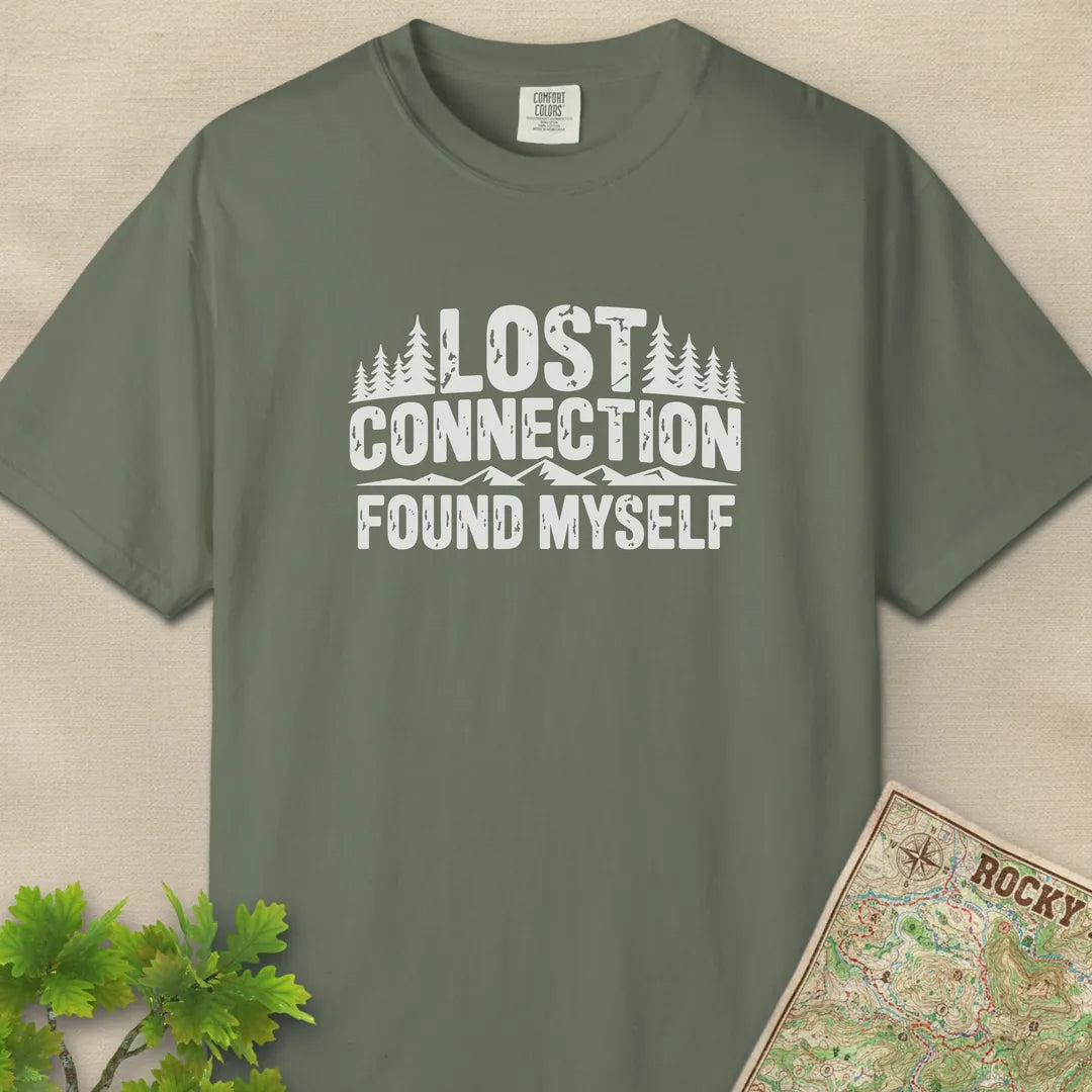 Lost Connection Found Myself T-Shirt Moss Outdoor Nature Tee