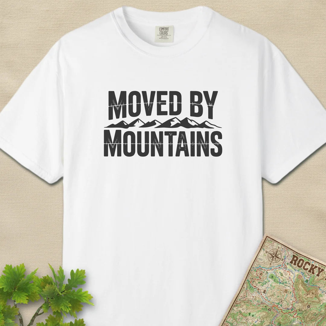Moved By Mountains T-Shirt White Outdoor Nature Tee