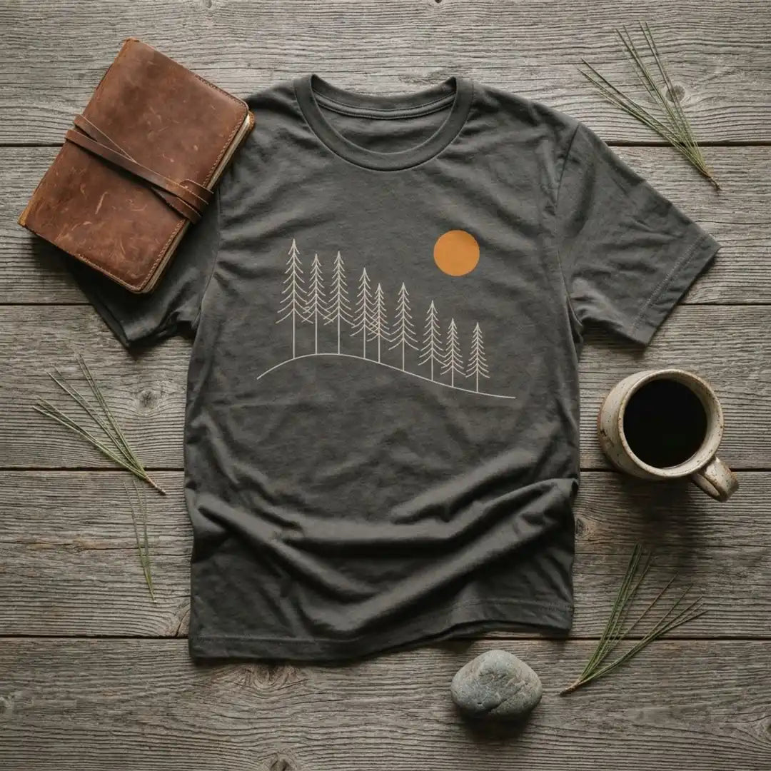 Sunrise Pine Ridge T-Shirt Outdoor Nature Tee