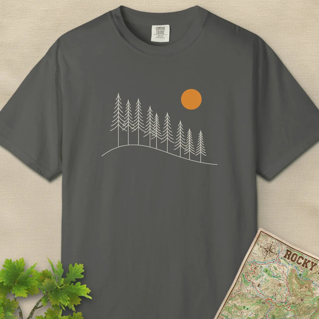 Sunrise Pine Ridge T-Shirt Pepper Outdoor Nature Tee