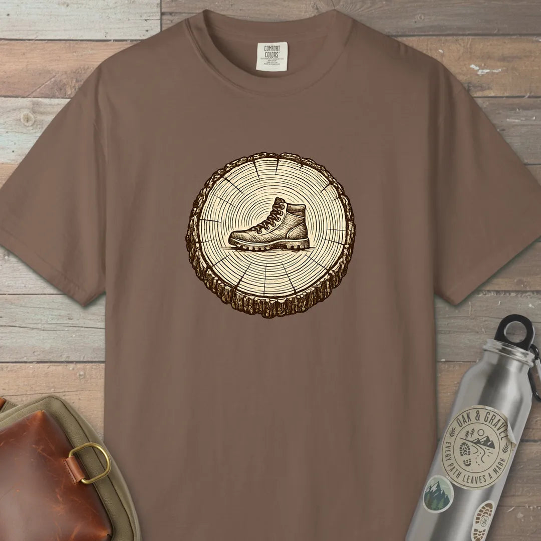 Stump Boot T-Shirt Espresso Outdoor Nature Tee